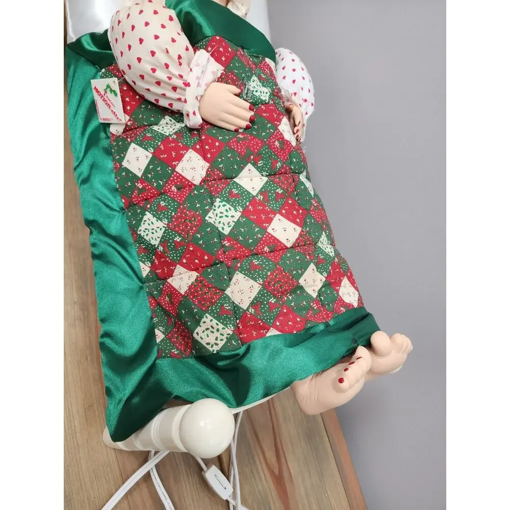 VTG 1992 Animated Sleeping Snoring Mrs Claus 24” Telco - TESTED & WORKS